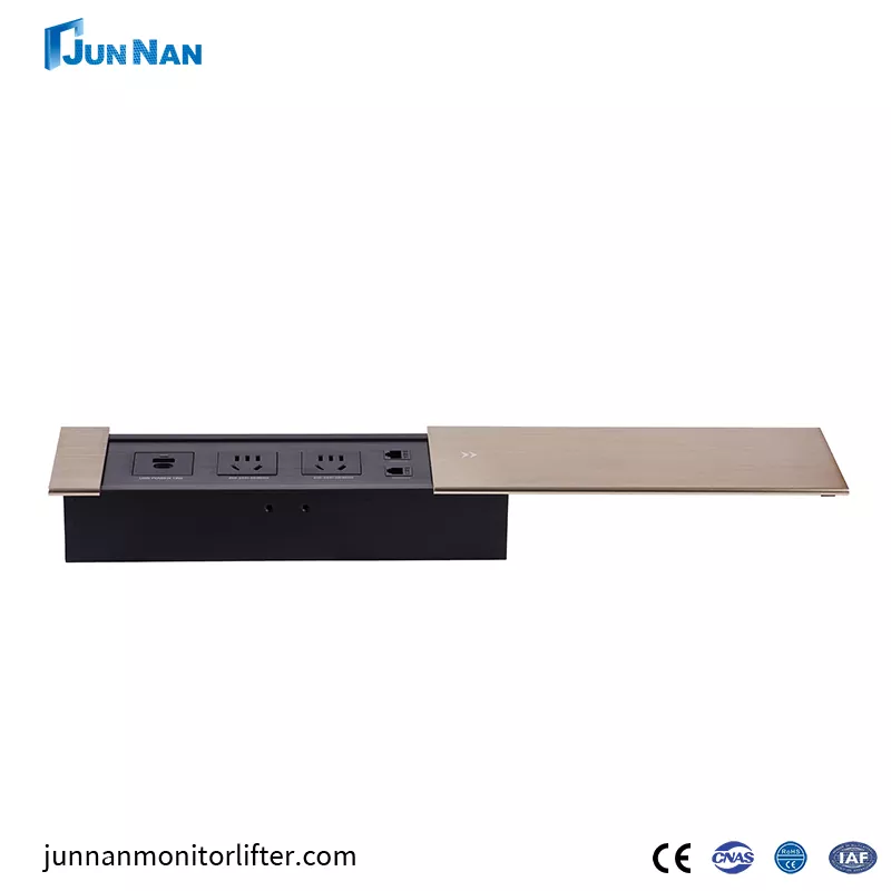 Stolové vrchol namontované EÚ Power Pop -Up Furniture Socket s dvojitým USB